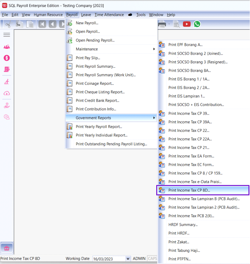 sql payroll